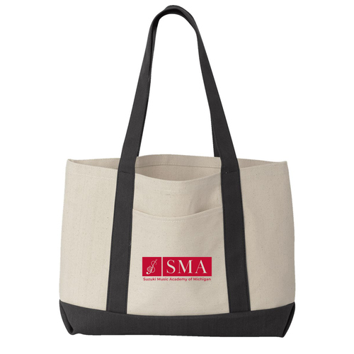 Liberty Bags 11 Ounce Cotton Canvas Tote -- Natural / Black