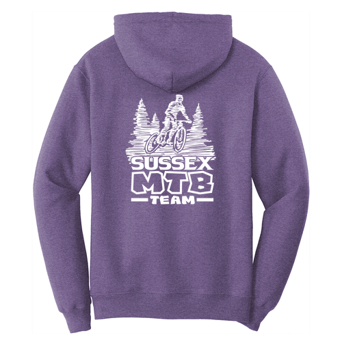 Port and Company Core Fleece Pullover Hooded Sweatshirt -- Heather Purple