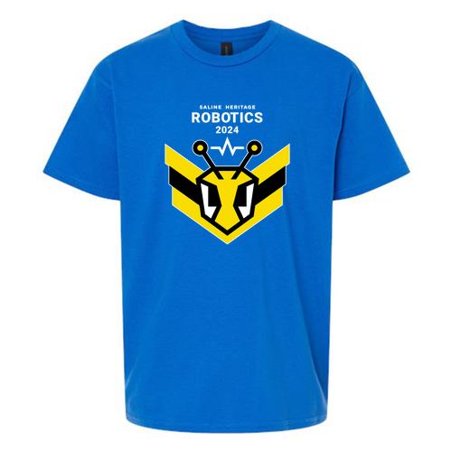 Youth Gildan Softstyle Fitted T-Shirt -- Royal, RoboHornets 57431