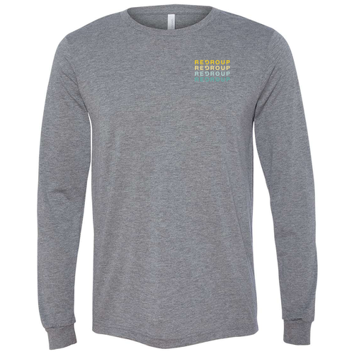 Mens/Unisex Bella Canvas Triblend Long Sleeve Tee -- Grey Triblend