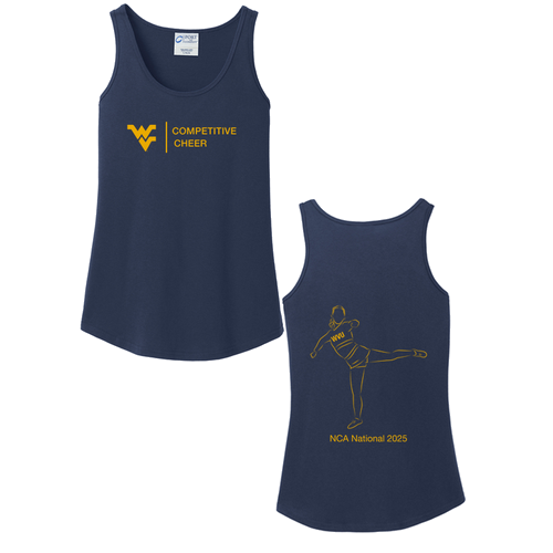Design 1 Port and Company Ladies Core Cotton Tank Top -- Navy