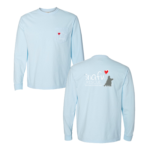 Comfort Colors Adult Long Sleeve Pocket Tee -- Chambray