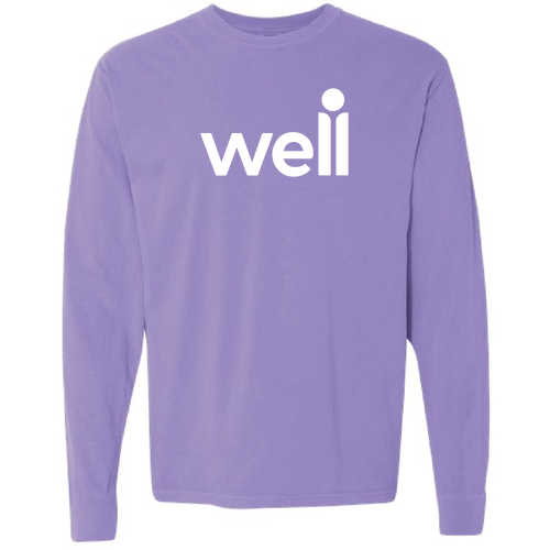 Comfort Colors Unisex Garment-Dyed Heavyweight Long Sleeve T-Shirt -- Violet