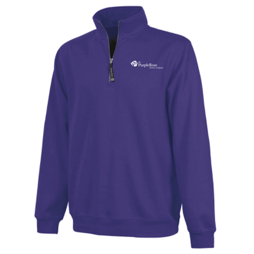 Charles River Crosswind Quarter Zip Sweatshirt -- Purple