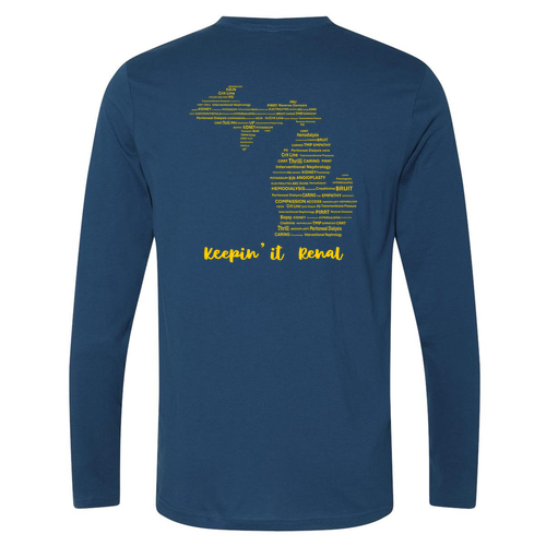 Mens/Unisex Next Level Soft Fitted Long Sleeve Tee -- Cool Blue
