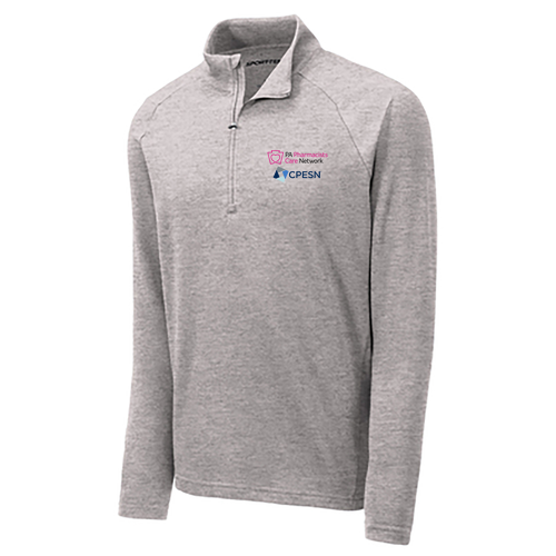 Sport-Tek Lightweight French Terry Quarter-Zip Pullover -- Heather Grey