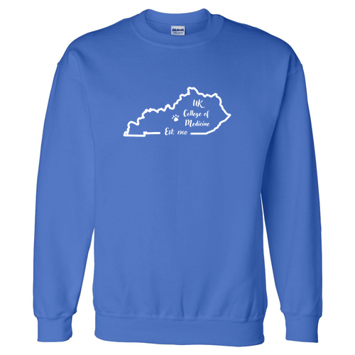 Cursive Option Gildan DryBlend Crew Neck Sweatshirt -- Royal