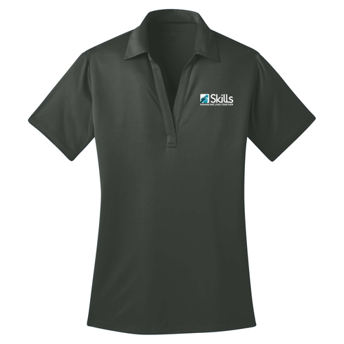 Port Authority Ladies Silk Touch Performance Polo -- Steel Grey