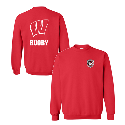 Gildan Heavy Blend Crew Neck Sweatshirt --Badge  Red