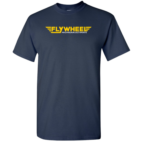 Mens/Unisex Flywheel Gildan Heavy Cotton Basic T-Shirt -- Navy
