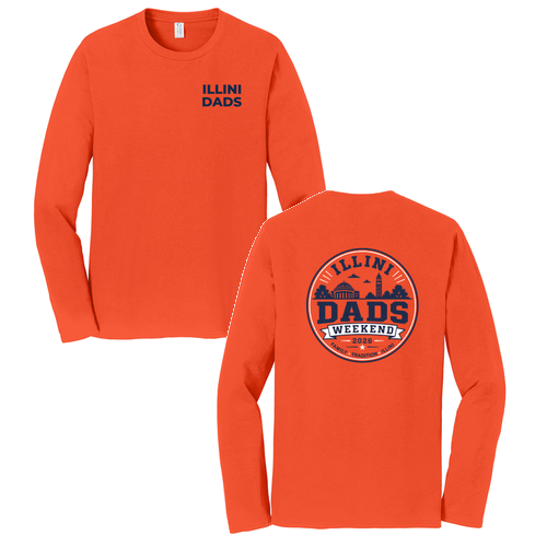Illini Dads Long Sleeve Tee -- Orange