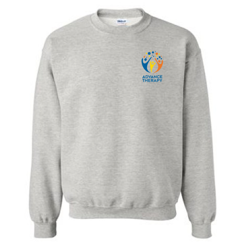 Embroidered Gildan Heavy Blend Crew Neck Sweatshirt -- Ash