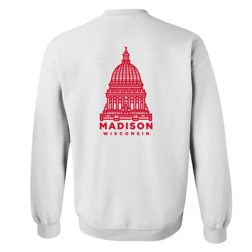 Gildan Heavy Blend Crew Neck Sweatshirt -- White