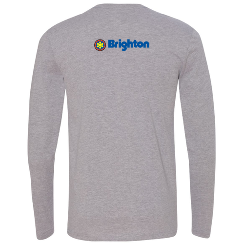 Brighton Logo 2 Full color -- Long Sleeve Heather Grey