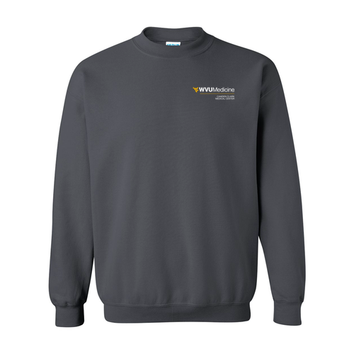 Screen Printed Gildan Heavy Blend Crew Neck Sweatshirt -- Charcoal
