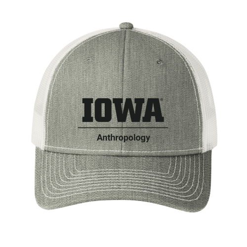 Port Authority Snapback Trucker Cap -- Heather Grey / White