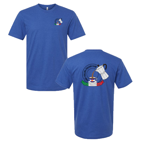 60/40 Cotton/Poly CVC T-shirts -- Men’s styling -- Heather Royal Blue