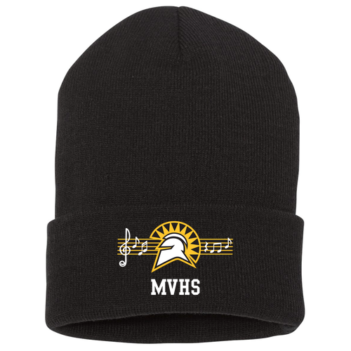 Yupoong Knit Hat with Cuff -- Black