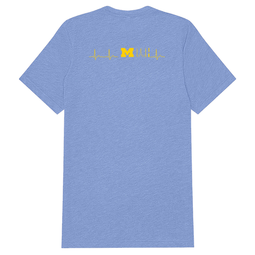Perioperative Services Mens/Unisex Bella Canvas Triblend Short Sleeve T-Shirt -- Solid Blue Triblend