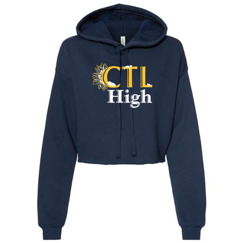 CTL High Ladies' Cropped Hoodie -- Navy