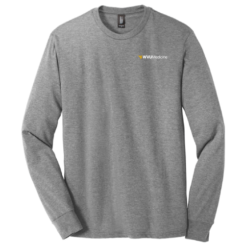District Made Perfect Tri Long Sleeve Crew Tee -- Grey Frost