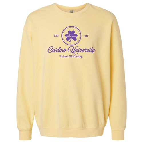 Comfort Colors Unisex Garment-Dyed Lightweight Fleece Crewneck Sweatshirt -- Butter