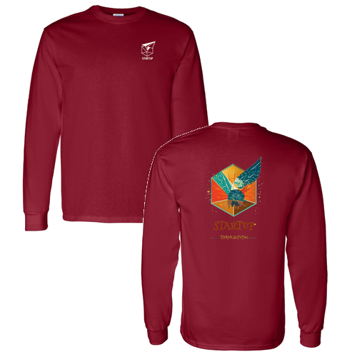 Gildan Heavy Cotton Longsleeve Basic T-Shirt -- Garnet