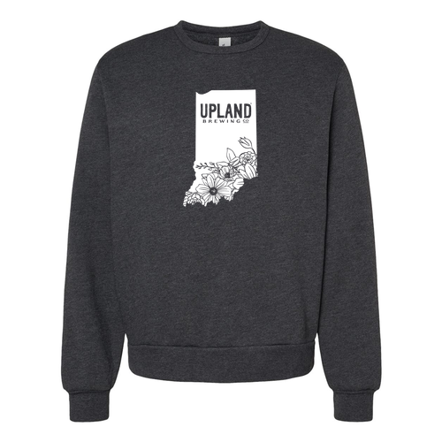 Bella+Canvas Sponge Fleece Classic Crewneck Sweatshirt -- Dark Grey Heather