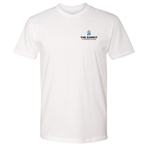 The Summit at Snoqualmie Logo 2 Full color -- Short Sleeve White