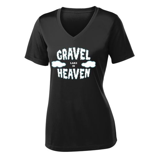 Sport-Tek Ladies Competitor V-Neck Tee -- Black