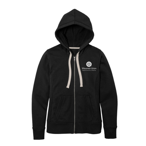 District Women's Re-Fleece Full-Zip Hoodie -- Black