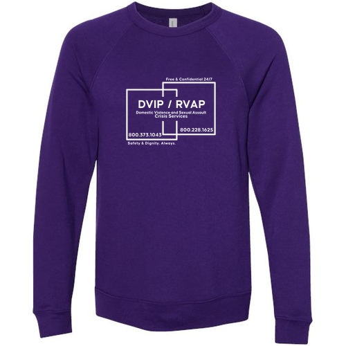Bella Canvas Unisex Sponge Fleece Raglan Sweatshirt -- Team Purple