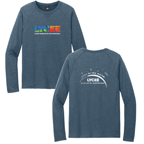 District Featherweight French Terry Long Sleeve Crewneck -- Washed Indigo