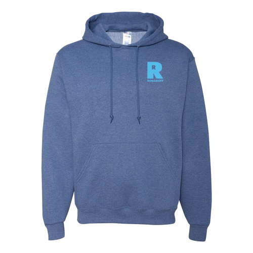 Jerzees 8 oz 50/50 Nublend Adult Hooded Sweatshirt -- Vintage Heather Blue -- Romanoff