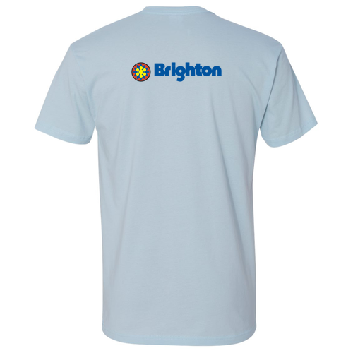 Brighton Logo 2 Full color -- Short Sleeve Light Blue
