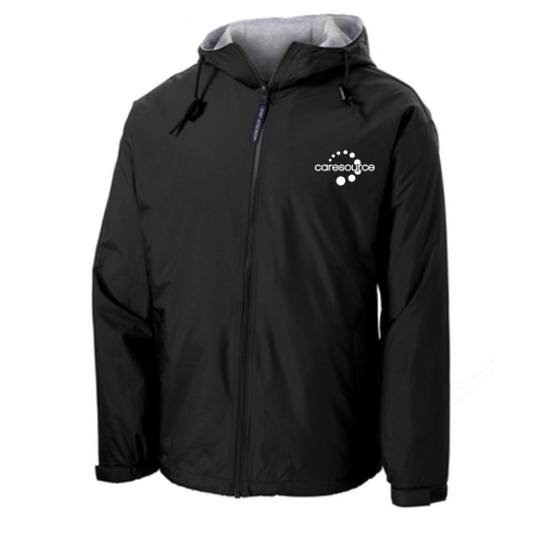 Port Authority Team Jacket -- Black / Light Oxford