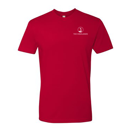 The Highlands Logo 2 White Ink -- Short Sleeve Red