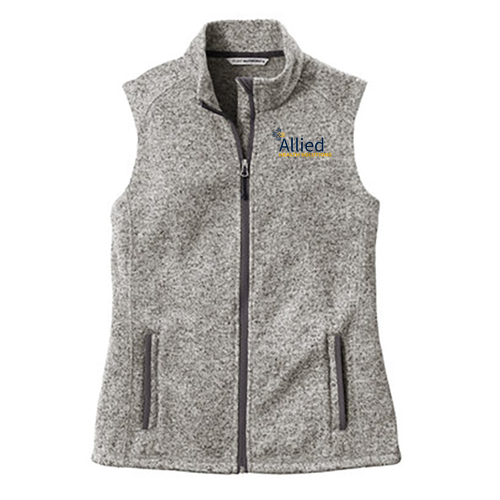 Port Authority Ladies Sweater Fleece Vest -- Grey Heather