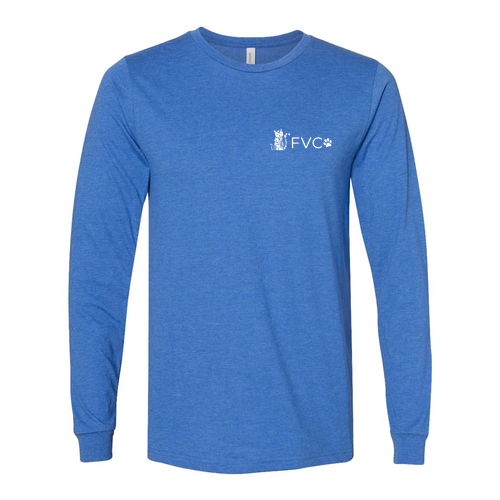 Bella+Canvas Unisex Heather Cvc Long Sleeve Tee- Heathers -- Heather True Royal