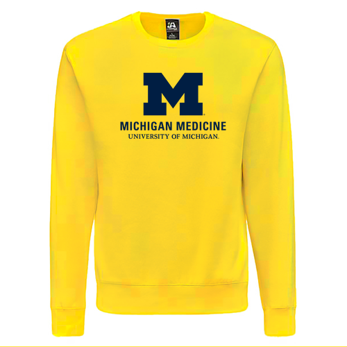 J. America Soft BTB Fleece Crewneck -- Maize