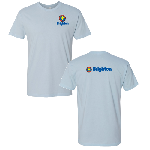 Brighton Logo 2 Full color -- Short Sleeve Light Blue