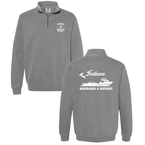 Comfort Colors Unisex Garment-Dyed Quarter-Zip Sweatshirt -- Grey