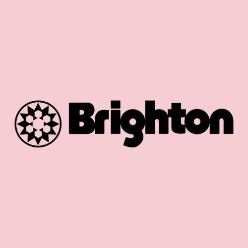 Brighton Logo 1 black Ink -- Short Sleeve Light Pink