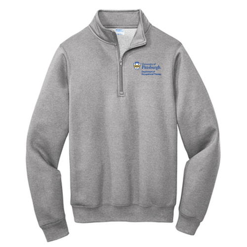 Port and Company Core Fleece Quarter-Zip Pullover Sweatshirt -- Athletic Heather
