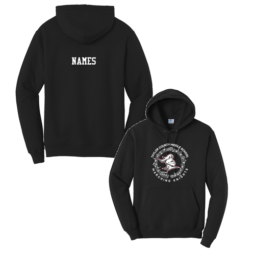 Port and Company Core Fleece Pullover Hooded Sweatshirt -- Jet Black