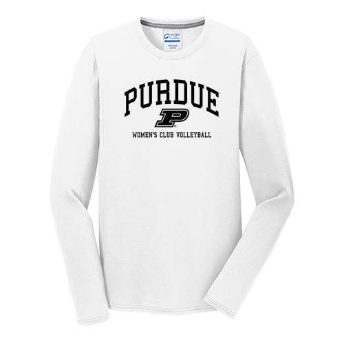 White Long Sleeve Performance Blend Tee