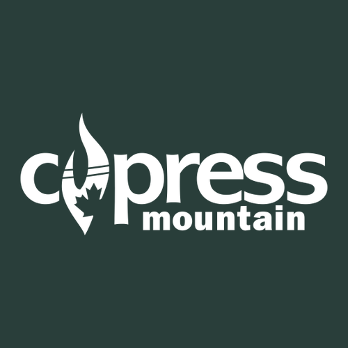 Cypress Mountain Logo 1 White Ink -- Crewneck Sweatshirt Forest
