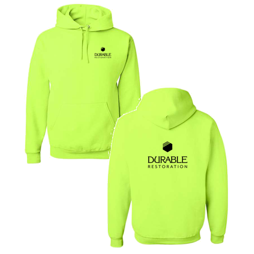 Jerzees 8 oz 50/50 Nublend Adult Hooded Sweatshirt -- Safety Green