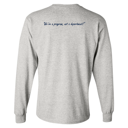 Mens/Unisex Gildan Heavy Cotton Long Sleeve Basic T-Shirt -- Ash