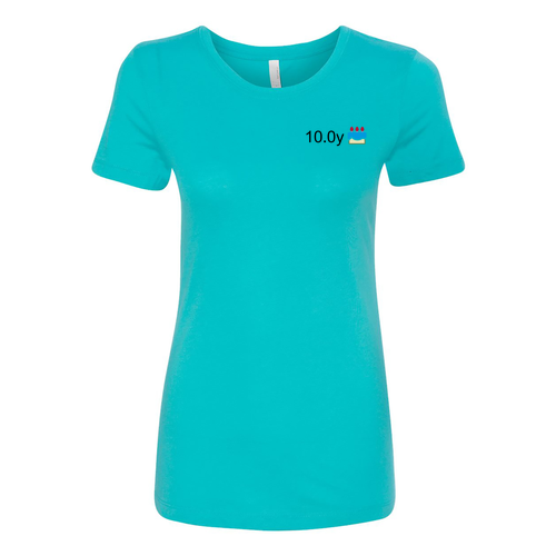 Next Level Ladies Ideal Crew Tee -- Tahiti Blue